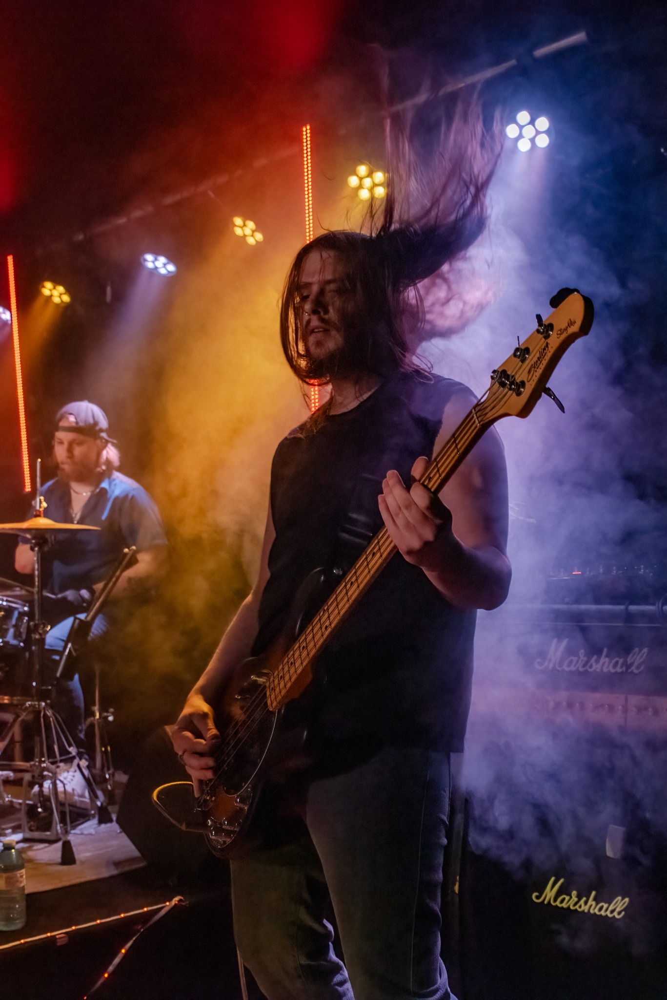 Briar Bonez Lindley performing on bass