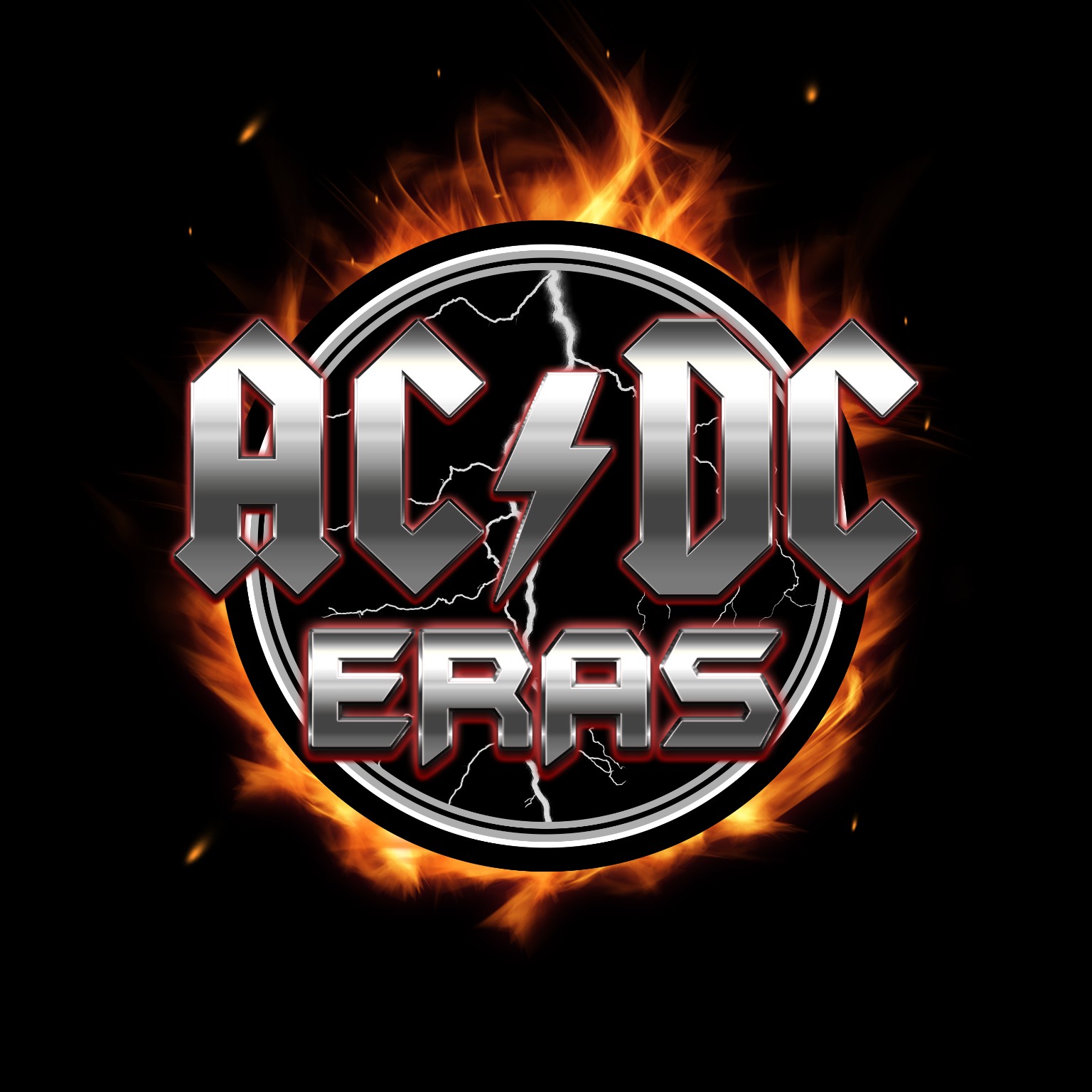 AC/DC ERAS flaming logo